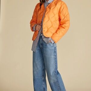 Amour Vert Solene Quilted Puffer Jacket Apricot Size XL New Worn once